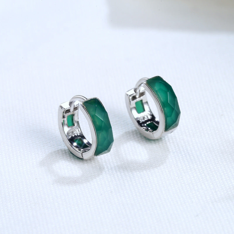 Hoop ? Agate earrings