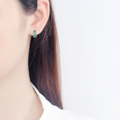 Hoop ? Agate earrings