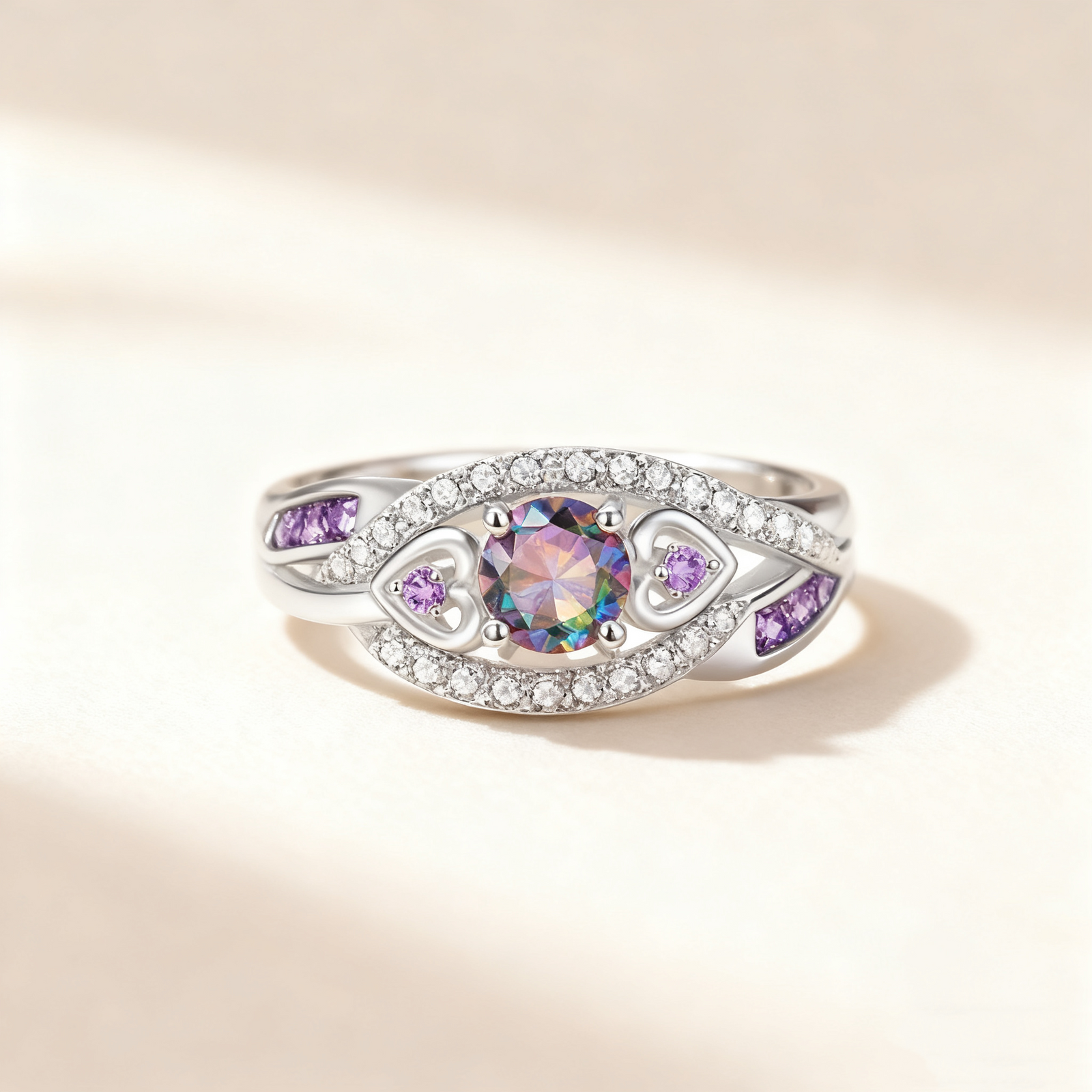 Multicolor Crystal Pavé Ring