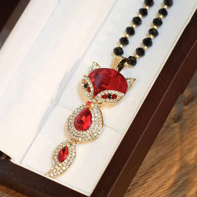 Fox Natural Crystal Necklace