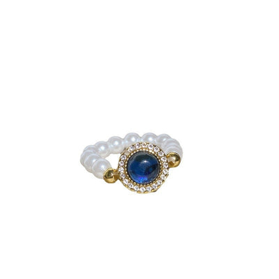 Round Bead Crystal Natural Freshwater Pearl Bracelet