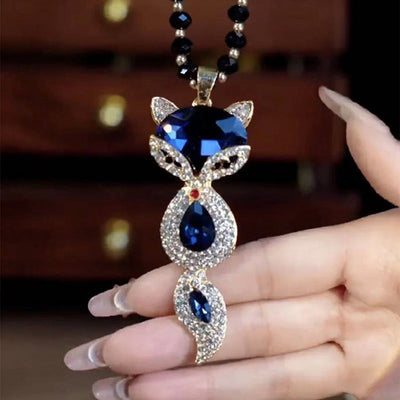 Fox Natural Crystal Necklace