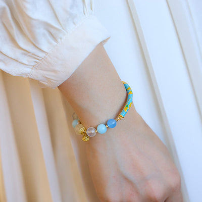 Lily of the valley natural sunstone bracelet