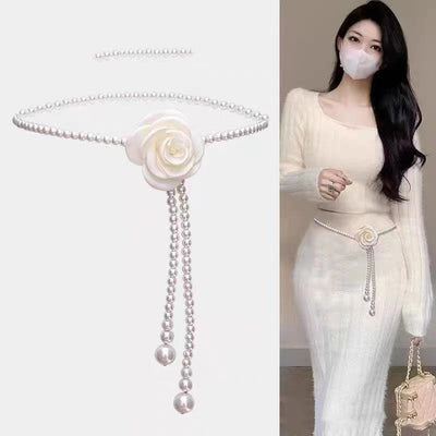 Camellia natural freshwater pearl drop necklace