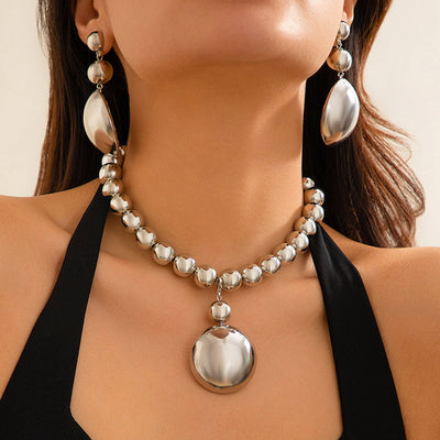 Detachable Semicircular Pendant Necklace