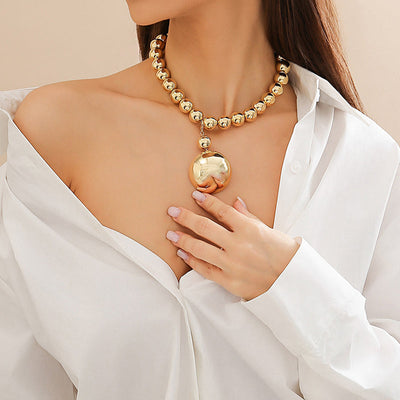 Detachable Semicircular Pendant Necklace