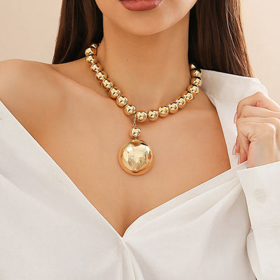 Detachable Semicircular Pendant Necklace