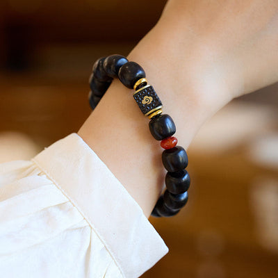 Auspicious Cloud Purple Sandalwood Bracelet