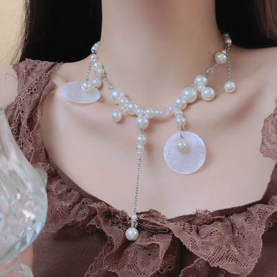 Spliced Tassel Natural Freshwater Pearl Necklace