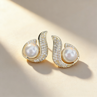 Flame Pearl Earrings