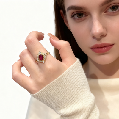 Full Pave Ruby Necklace & Ring