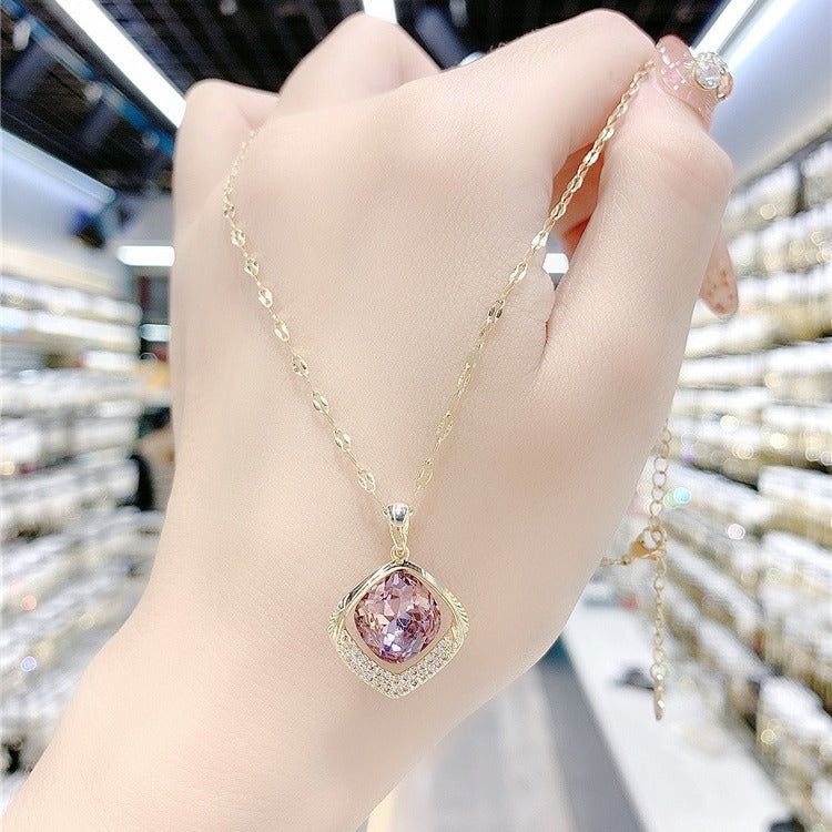 Natural Crystal Geometric Necklace