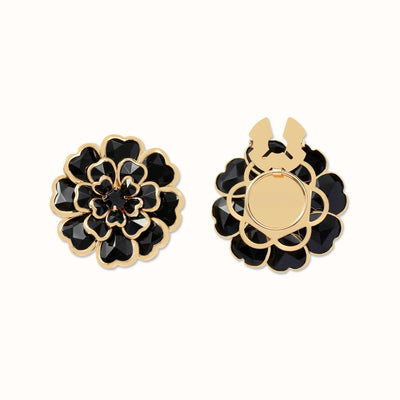 Camellia Diamond Button Cover Cufflinks