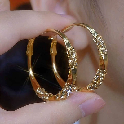 Pleated Design Earrings