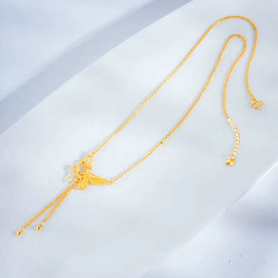 Snake and Butterfly Necklace