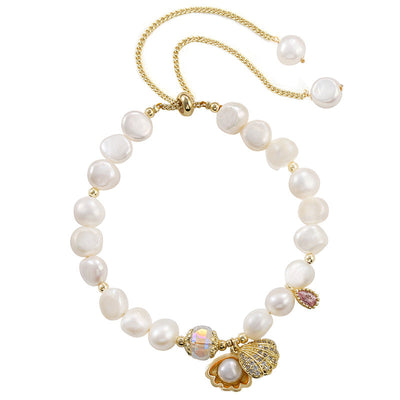 Pendant Shell Natural Freshwater Pearl Bracelet