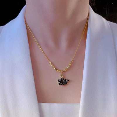 Swan Natural Agate Necklace