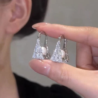 Basket Natural Freshwater Pearl Earrings