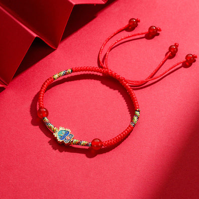 Dragon Natural Agate Braided Bracelet