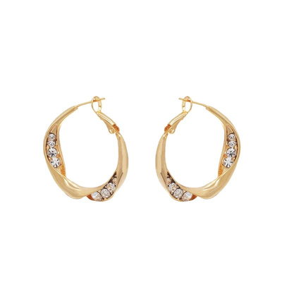 Diamond Geometric Hoop Earrings