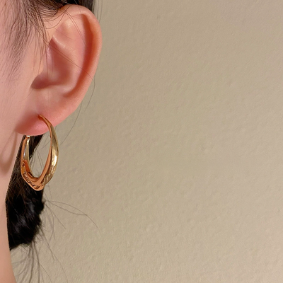 Diamond Geometric Hoop Earrings