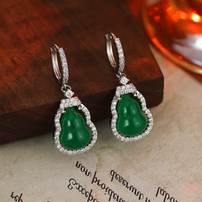 Full zirconium gourd ear buckle