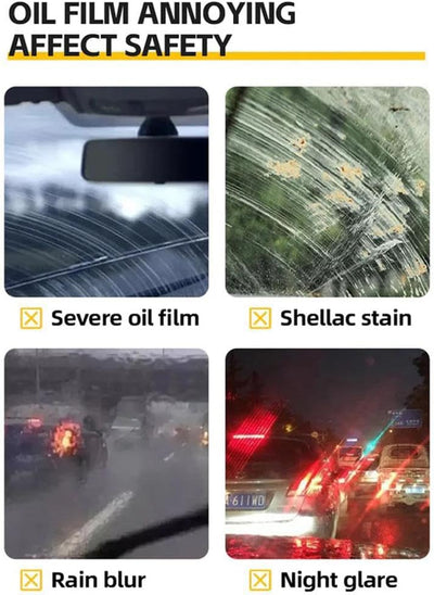 Car glass cleaner - anti-fog and oil-resistant