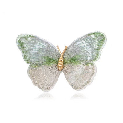 Gradient embroidered butterfly brooch