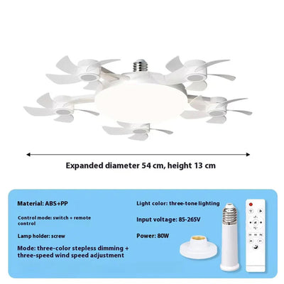 Smart remote control fan light
