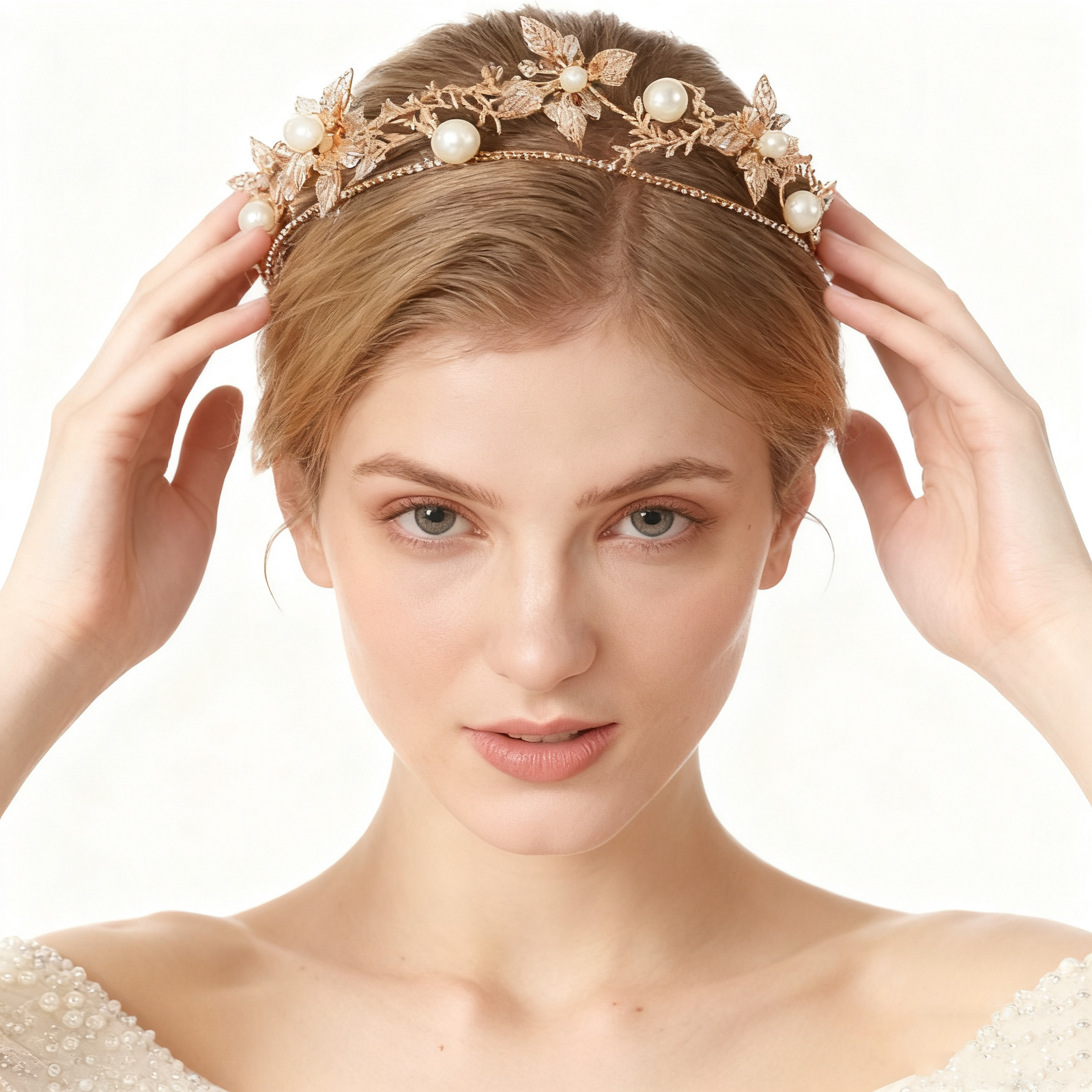 Diamond & Pearl Flower Crown