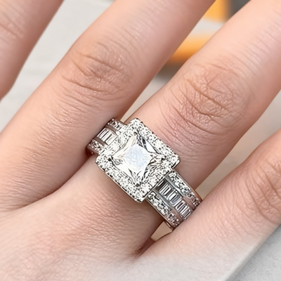925 silver diamond ring