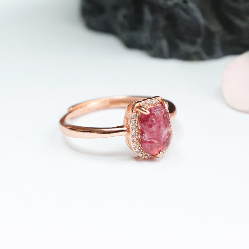Lucky Beast Natural Tourmaline Ring