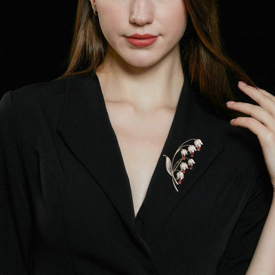 Cardigan Pin Lily of the Valley Brooch