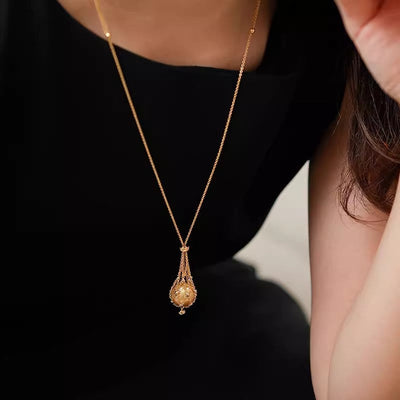 Net Bag Natural Freshwater Pearl Necklace