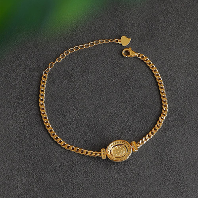 Diamond-studded Oval Natural Crystal Bracelet