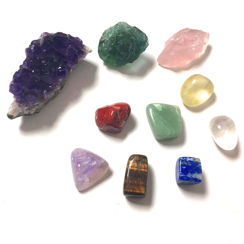 Natural crystal healing crystal set