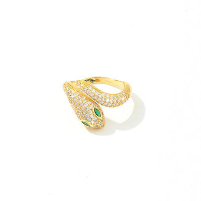 Full diamond snake ring