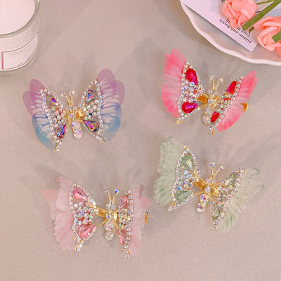 Butterfly hairpin with diamond wings