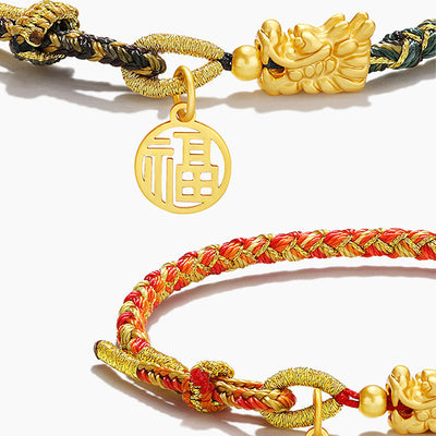 Auspicious Dragon Blessing Braided Bracelet