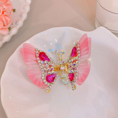 Butterfly hairpin with diamond wings