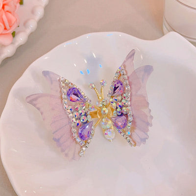 Butterfly hairpin with diamond wings