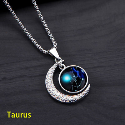 Twelve constellations pendant necklace