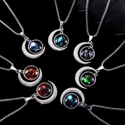Twelve constellations pendant necklace