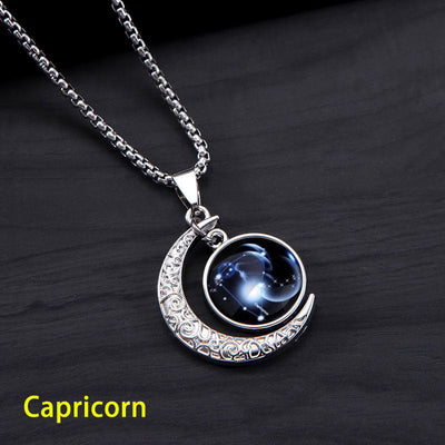 Twelve constellations pendant necklace