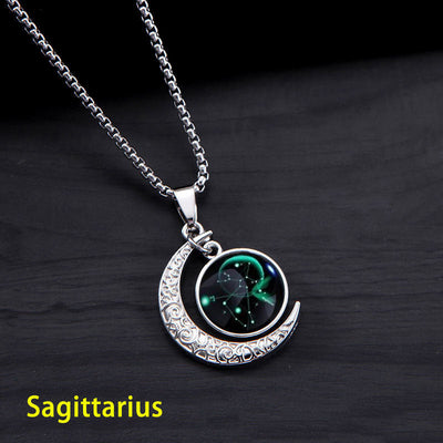 Twelve constellations pendant necklace