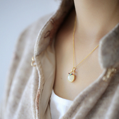 Good luck ? Emerald jade stone necklace