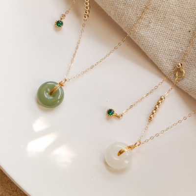Peace ? Jade Agate Necklace