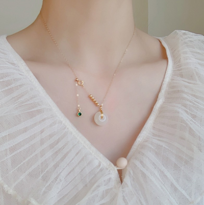 Peace ? Jade Agate Necklace