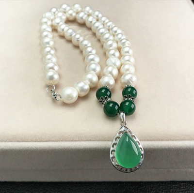 Water drop ? Pearl agate Necklace