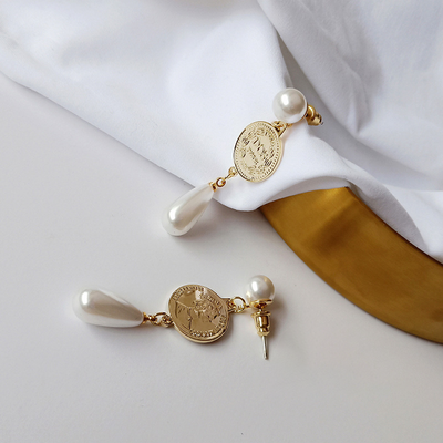 Coins • Pearl Earring